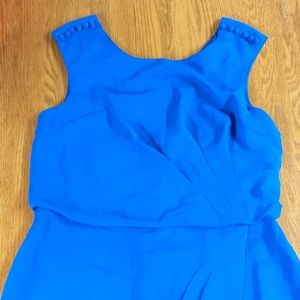 London Times blue sleeveless dress